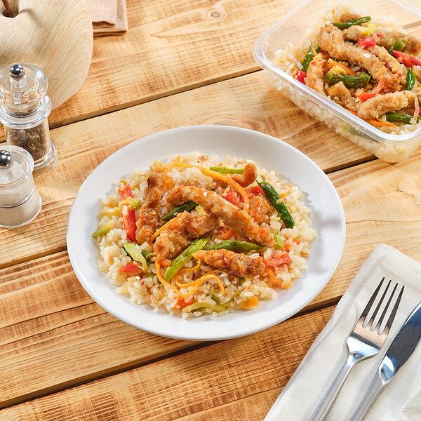 Свинина Рестория Шеф с рисом в кисло-сладком соусе, 250г