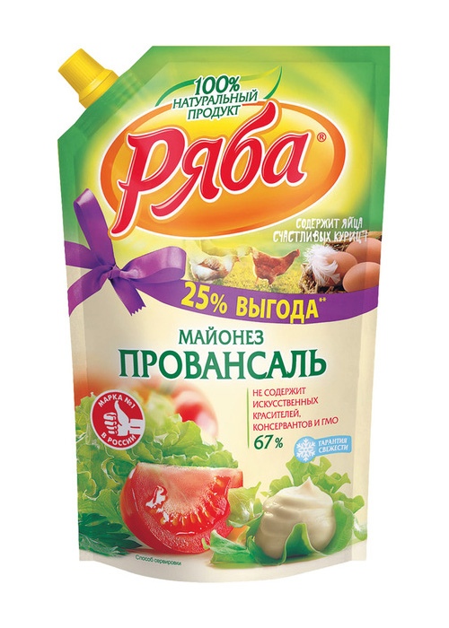 

Майонез Провансаль Ряба 67%, 744 г