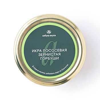 Икра лососевая горбуши Азбука вкуса Авистрон 230г стекло Россия