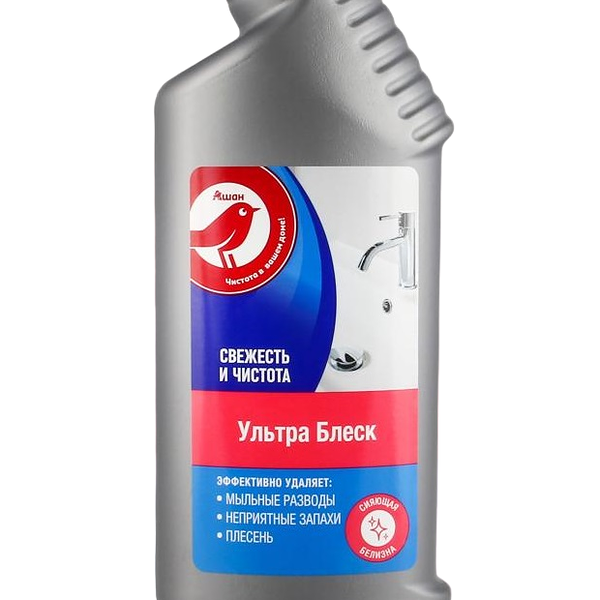 Гель чистящий Ашан Красная птица Ультра Блеск