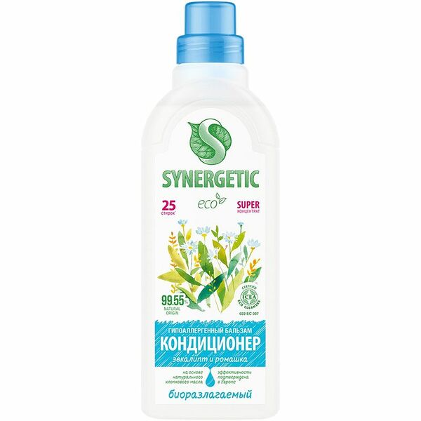 Кондиционер для белья Synergetic Эвкалипт и ромашка 750мл