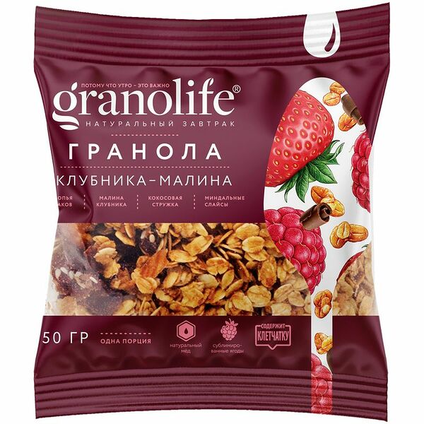 Гранола Granolife Клубника-Малина 50г
