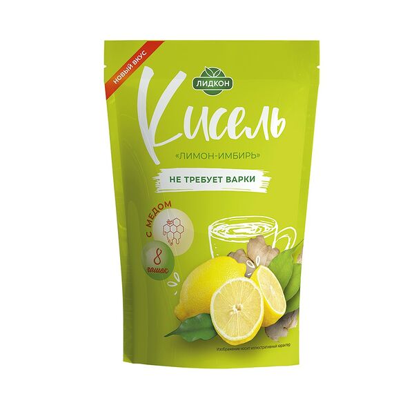 Кисель Лимон-имбирь не требующий варки 200г Лидкон