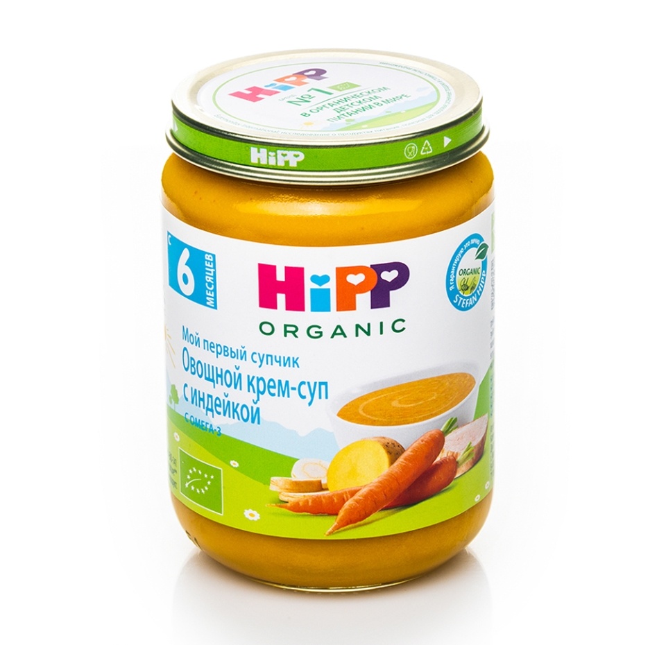 

Крем-суп овощной HiPP Organic с индейкой, с 6 месяцев, 190 г