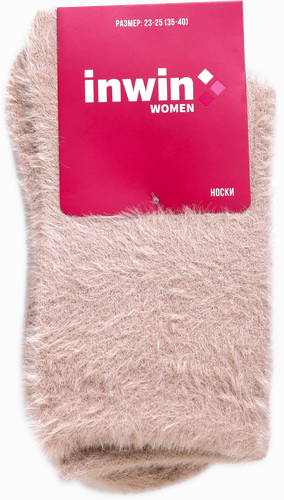 

Носки женские INWIN бежевый/черный, в ассортименте, р. 23-25
