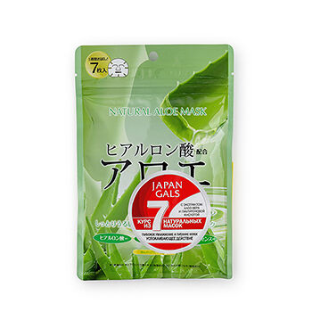 Курс натуральных масок для лица Japan gals с экстрактом алоэ, 7 шт