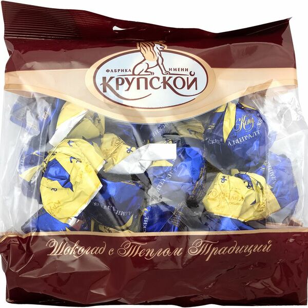 Конфеты Фабрика им. Крупской Адмиралтейские, начинка пралине