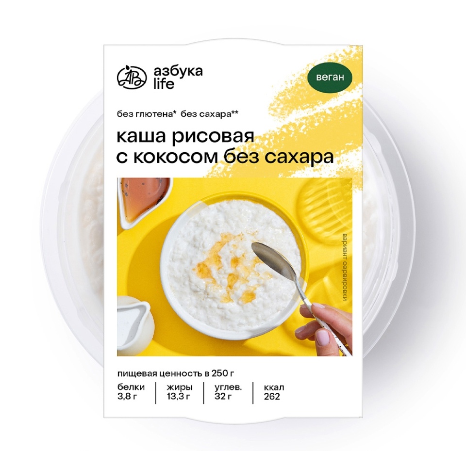 

Каша рисовая с кокосом без сахара Азбука Life