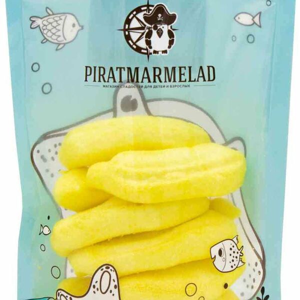 Маршмеллоу Piratmarmelad Бананы с шоколадной начинкой