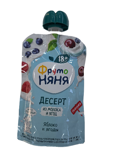 Фруто ньянья пюре пауч десерт яблоко ягода 90г