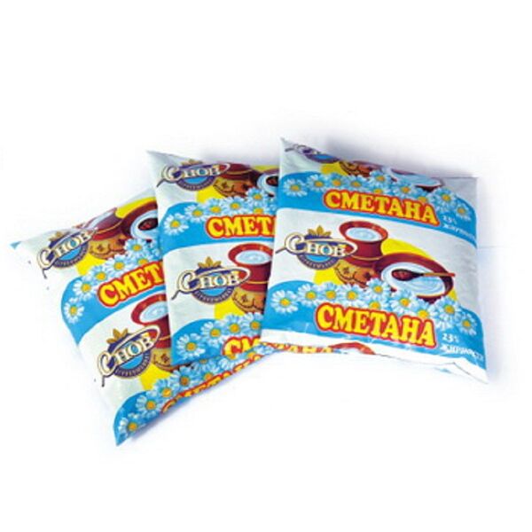Сметана жир. 23% п/эт вес 0.5 кг Снов