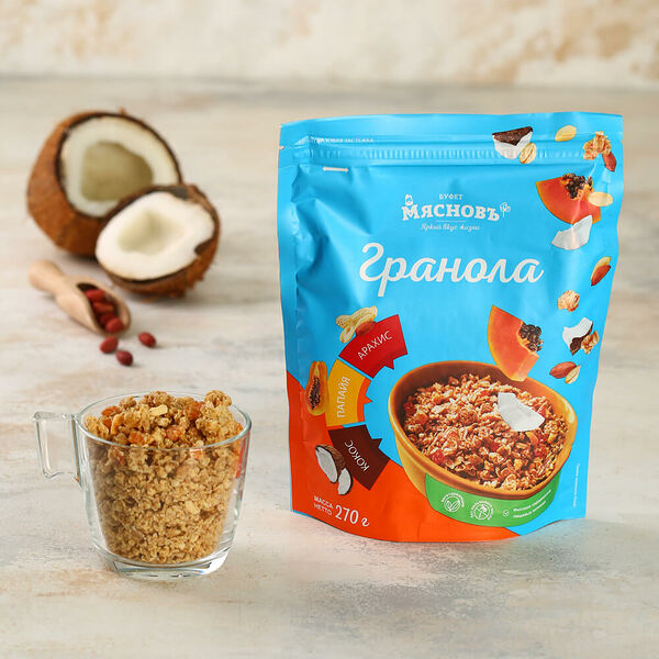 Гранола с кокосом, арахисом и папайей МясновЪ Буфет 270 г
