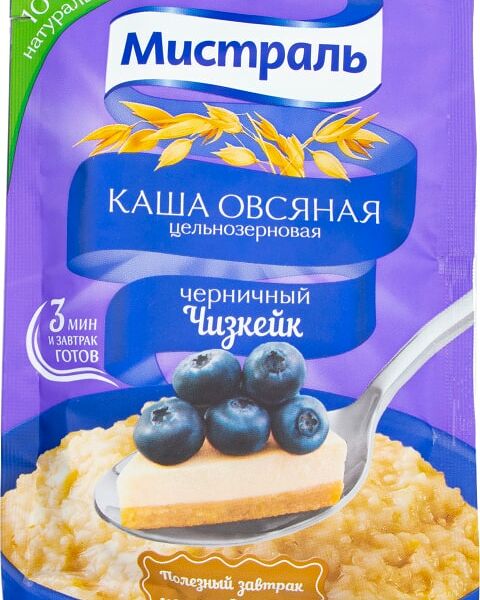 Каша Мистраль овсяная Черничный чизкейк 40г