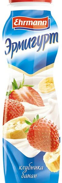 Йогурт питьевой Эрмигурт Клубника-Банан 1.2% 290г