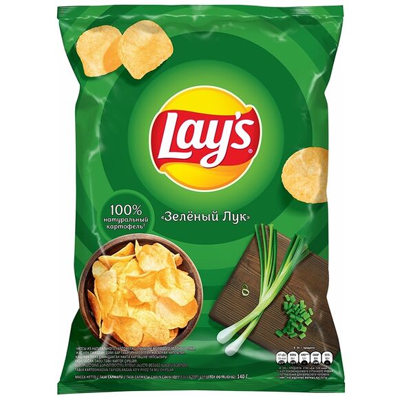 Чипсы Lay's картофельные Зеленый Лук 140 г