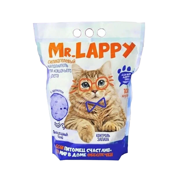 Силикагелевый наполнитель Mr.Lappy Прохладный Бриз, 3.8 л 1620 г