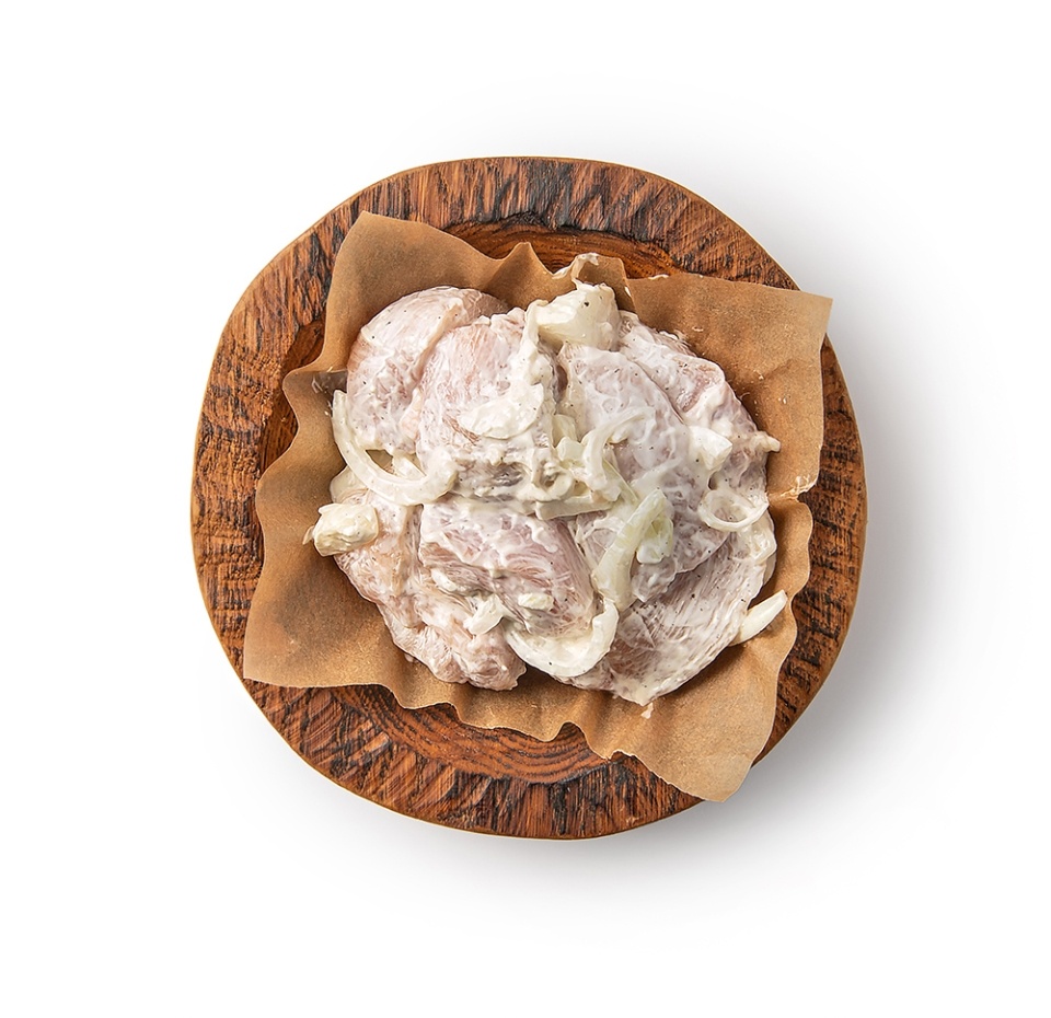 

Шашлык из курицы в майонезе, охлажденный