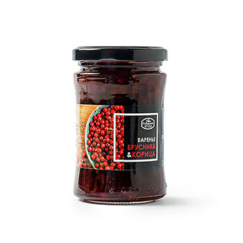 Варенье Сибирская ягода брусничное с корицей 300 г, Россия