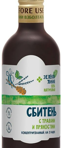 Сбитень Зеленая линия медовый с травами и пряностями 250мл