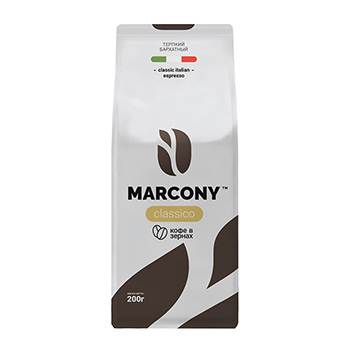 

Кофе в зернах Marcony Classico 200 г, Россия