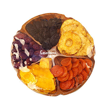 Подарочная тарелка Семушка с ананасом и манго