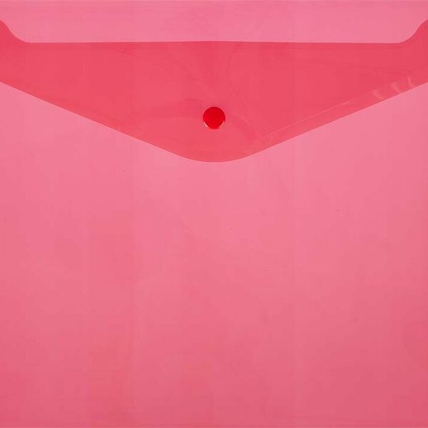 Папка-конверт на кнопке КНК 180 красный прз. 10шт/уп