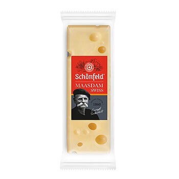 Сыр твёрдый Schonfeld Swiss Maasdam 48%