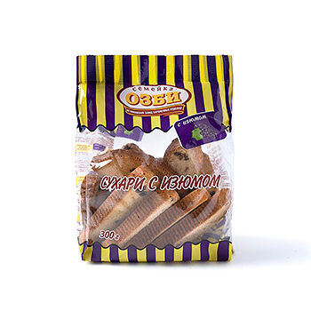 Сухари Семейка ОЗБИ с изюмом в сахаре