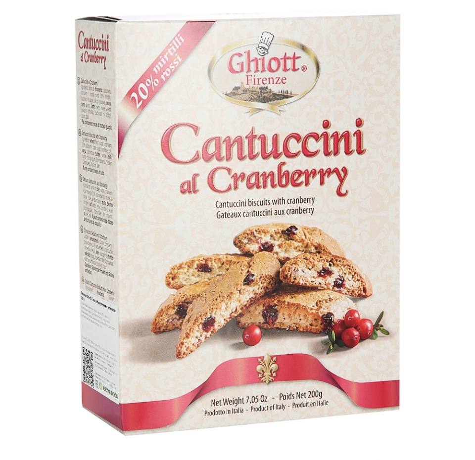 

Печенье Кантуччини с клюквой Ghiott Firenze 200 г