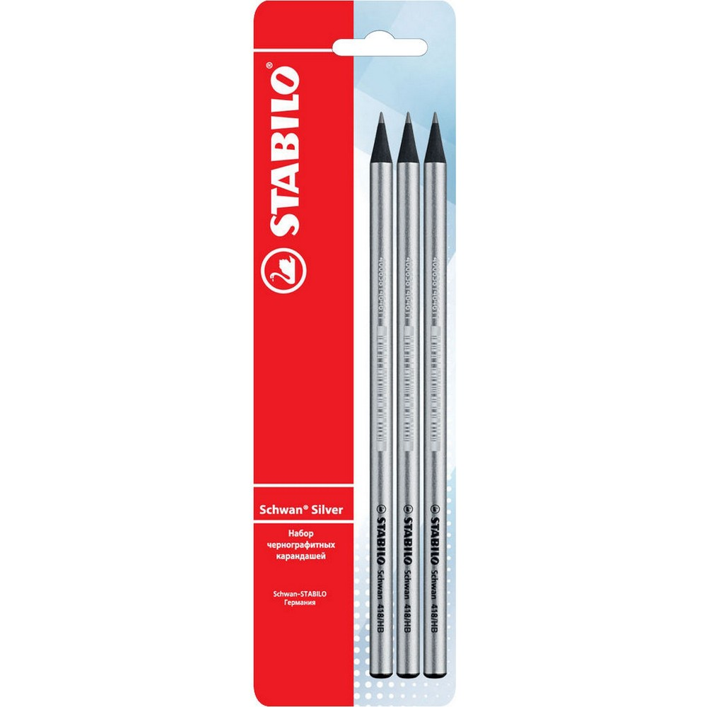 

Карандаш чернографитный Stabilo Schwan HB 3 шт. 90 г
