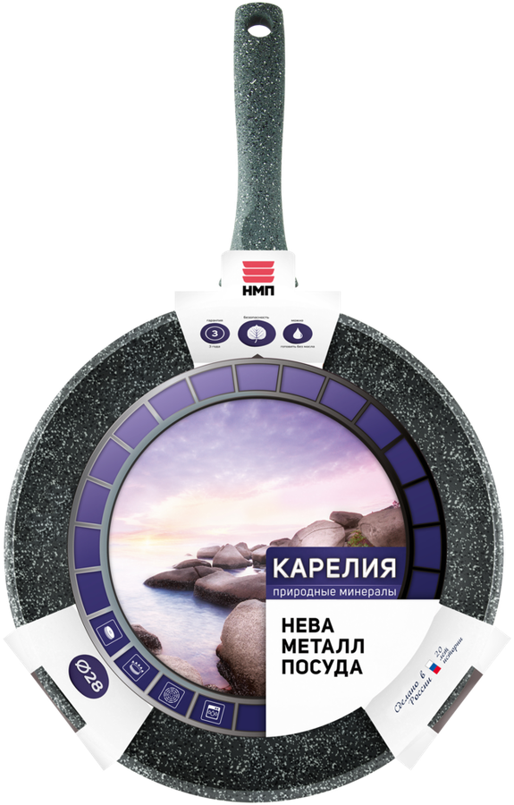 

Сковорода НЕВА МЕТАЛЛ ПОСУДА Природные минералы Карелия 28 см