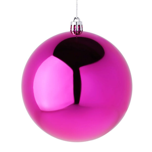 СНОУ БУМ Шар 10 см пластик, фуксия