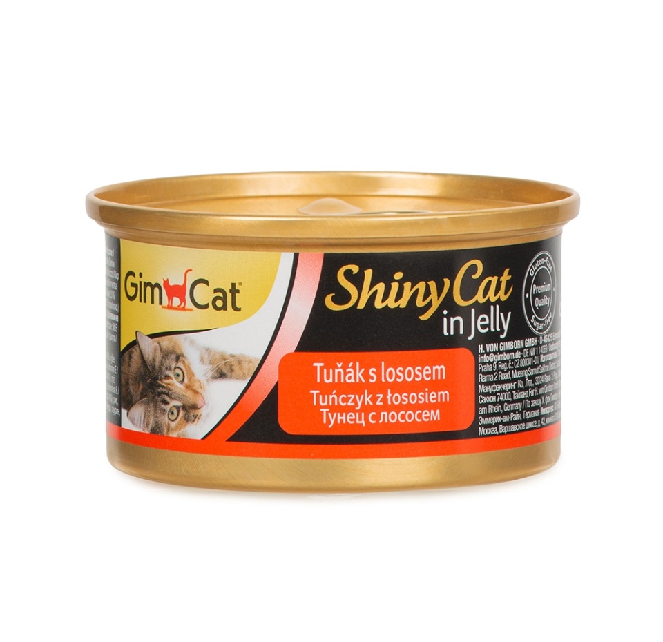 

Консервы для кошек GimCat ShinyCat Filet кусочки в желе Тунец и лосось 70 г
