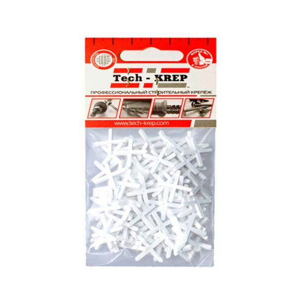 Крестики для плитки, 2,5 мм, 100 шт TECH-KREP