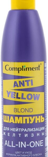 Шампунь для волос Compliment Anti-Yellow Blond для нейтрализации желтизны 300мл