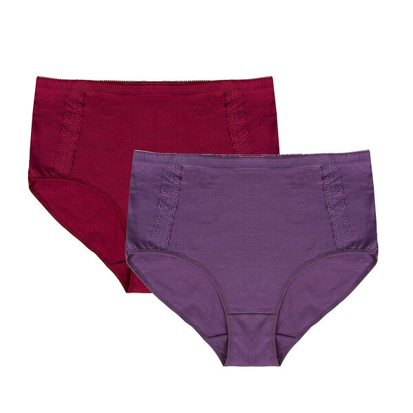 Galante трусы женские макси с декором, высокая талия, 95%хлопок, 5%спандекс, р-ры 48-56, 2 цвета в ассортименте
