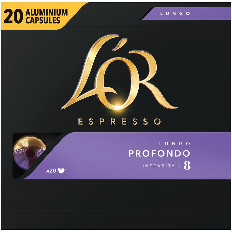 

Кофе в алюминиевых капсулах L'Or Espresso Lungo Profondo для системы Nespresso 20 шт 104 г