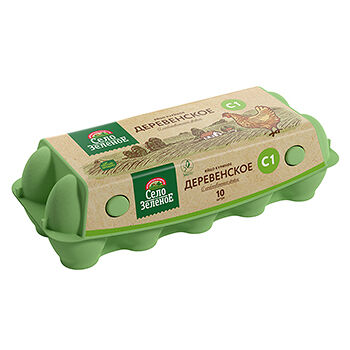 Яйцо куриное Село Зеленое Деревенское С1 10 шт.
