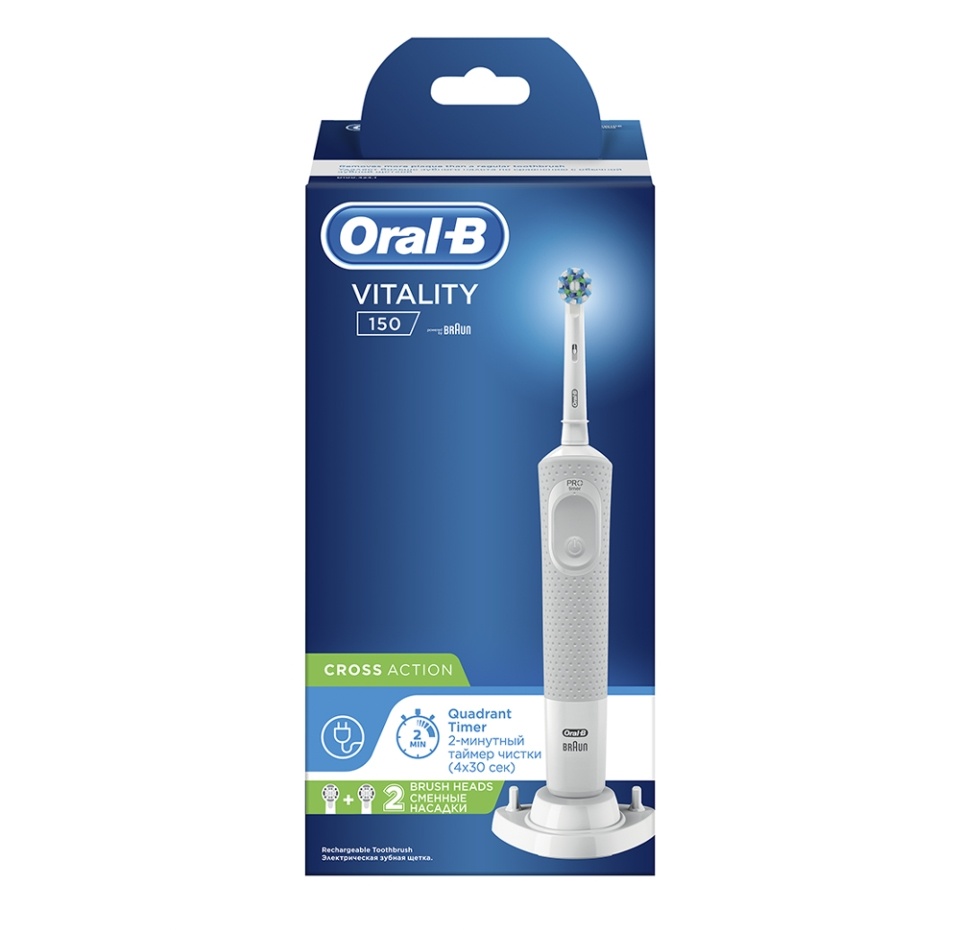 

Зубная щетка Oral-b poc/a электрическая Vitality D100.424.1 pro CrossAction тип 3710 White