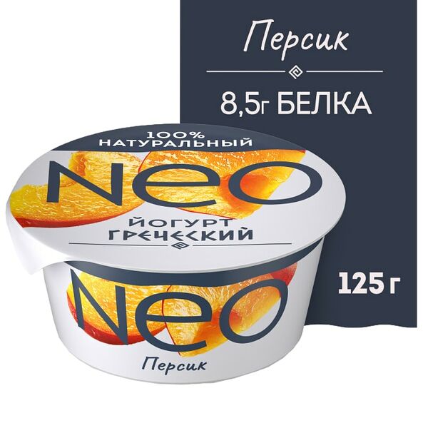 Йогурт Neo Греческий Персик 1.7% 125г