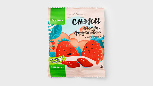 Снеки ягодно-фруктовые клубничные