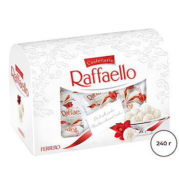 Конфеты Raffaello Сундук с цельным миндальным орехом в кокосовой обсыпке, 240 г