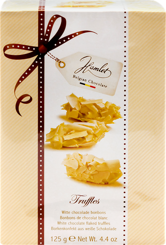 Конфеты HAMLET Трюфели из белого шоколада, обсыпанные шоколадной стружкой