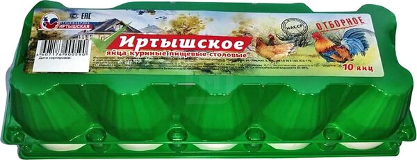 

Яйцо куриное Иртышская Птицефабрика Иртышское белое СО 10 шт.