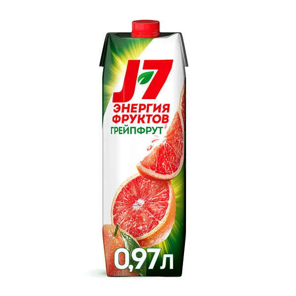 Нектар J7 Грейпфрут с мякотью 0.97 л