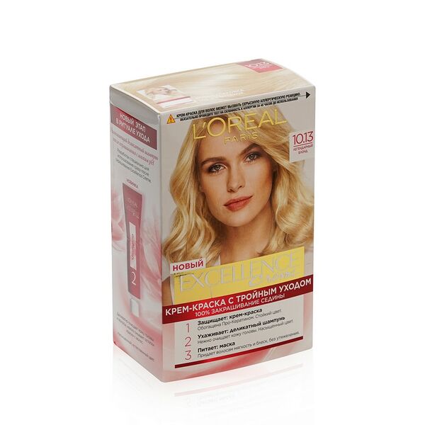 Крем-краска для волос Loreal Excellence Creme Оттенок 10.13 Легендарный блонд