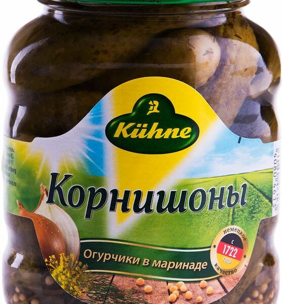 Корнишоны Kuhne в маринаде консервированные