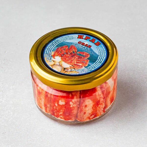 Краб натуральный в банке 250гр