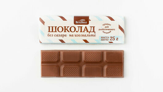 Шоколад без сахара на изомальте