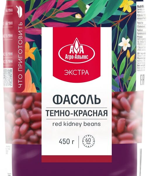 Фасоль Агро-Альянс Экстра темно-красная 450 г